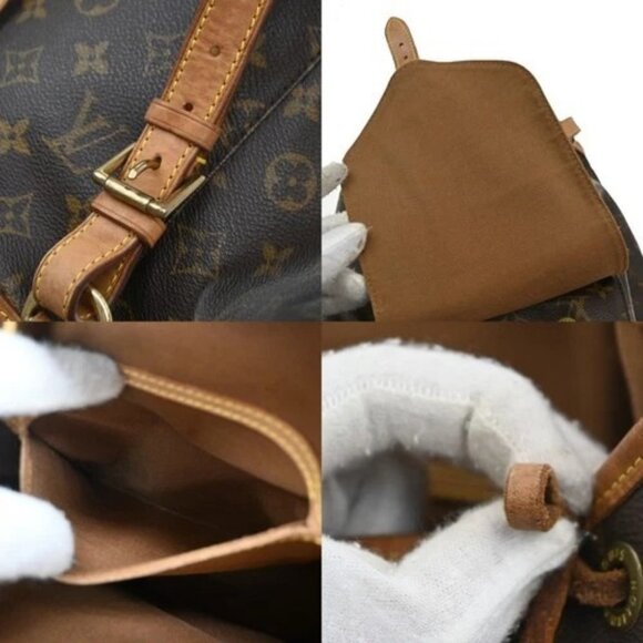 LOUIS VUITTON Montsouris MM Backpack Bag Monogram Leather Brown M51136 72CA328 main image 8